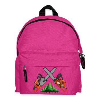 Tronçonneuse - Forêt verte - Sac à dos Enfant - fuchsia - Devant
