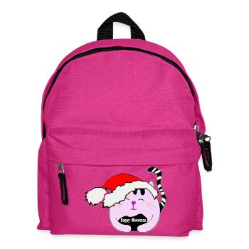 Weihnachtskatze - Kinder Rucksack - Fuchsia - Vorne
