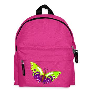 Mehrfarbige Schmetterlingsillustration - Kinder Rucksack - Fuchsia - Vorne