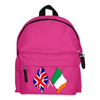 Flagge von England und Flagge von Irland - Kinder Rucksack - Fuchsia - Vorne