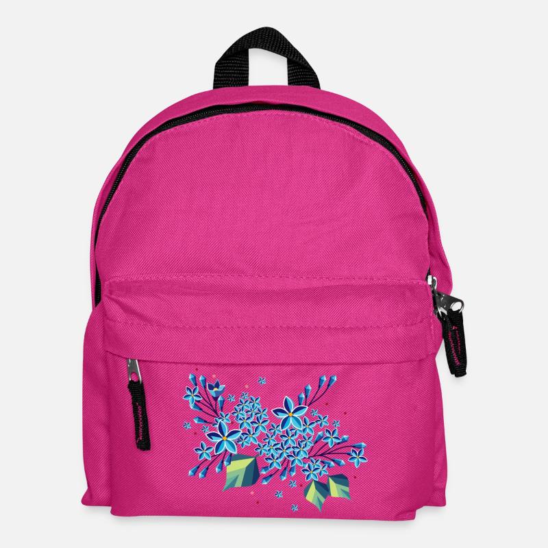 Branche de lilas – des tons bleus élégants dans un design moderne - Sac à dos Enfant - fuchsia