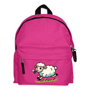 Agneau mouton dans le pré - Sac à dos Enfant - fuchsia - Devant