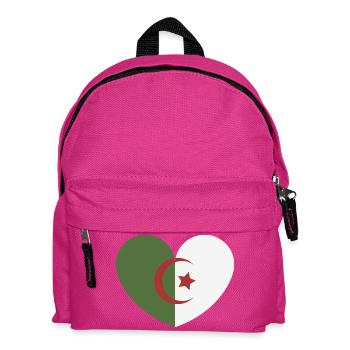 Algeria heart flag - Kids' Backpack - fuchsia - Front
