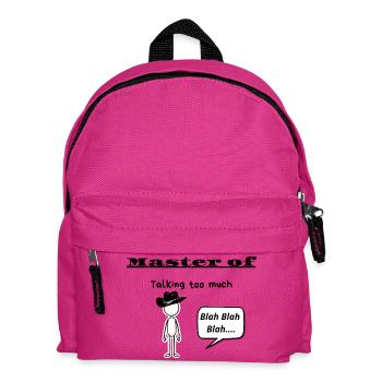 Meister des Redens, zu viel zu sprechen - Kinder Rucksack - Fuchsia - Vorne