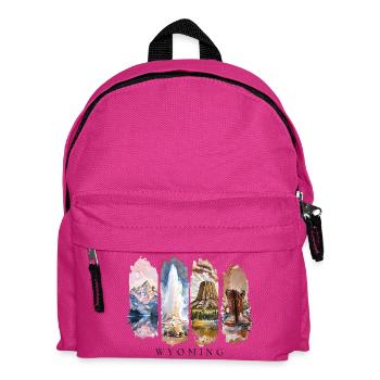 Wyoming USA Tour – Nature, Adventure, Yellowstone - Kids' Backpack - fuchsia - Front