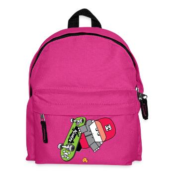 Graphique néon Skate Panda - Sac à dos Enfant - fuchsia - Devant