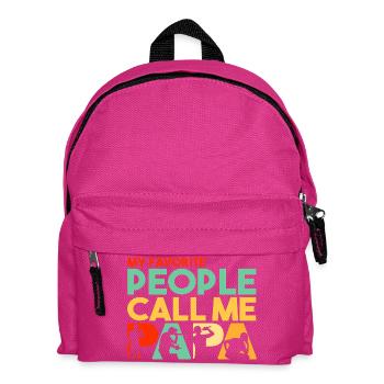 Mes personnes préférées m’appellent Papa Rappeur Slogan - Sac à dos Enfant - fuchsia - Devant