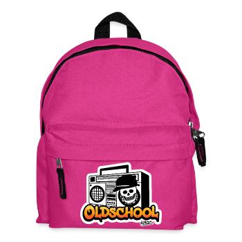 OldSchool Boombox Skull Graffiti - Kids' Backpack - fuchsia - Front