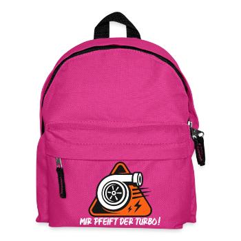 Mir pfeift der Turbo - Kinder Rucksack - Fuchsia - Vorne