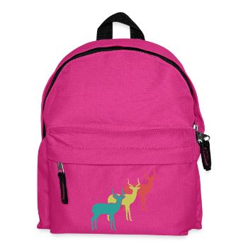 Antelope Silhouettes Vintage - Kids' Backpack - fuchsia - Front