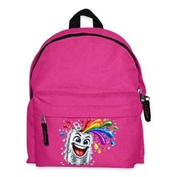Fröhliche Farbdusche aus Dose - Kinder Rucksack - Fuchsia - Vorne