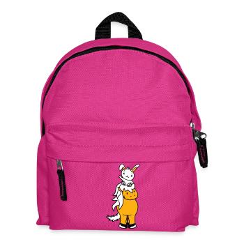 Hase Pferd reiten Reiter Pony Pferdchen winken Süß - Kinder Rucksack - Fuchsia - Vorne