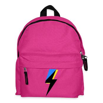 Blaue und gelbe Geometrie - Kinder Rucksack - Fuchsia - Vorne