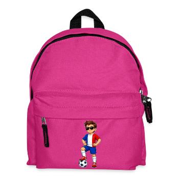 Soccer Boy France Fan French Flag - Kids' Backpack - fuchsia - Front