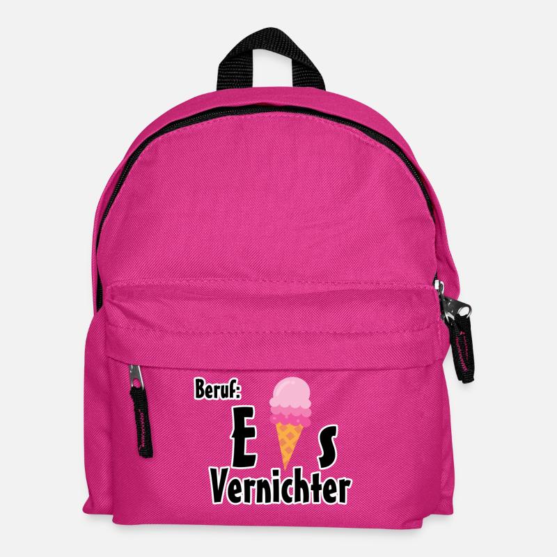 Beruf - Eisvernichter Geschenk Eis Sommer - Kinder Rucksack - Fuchsia