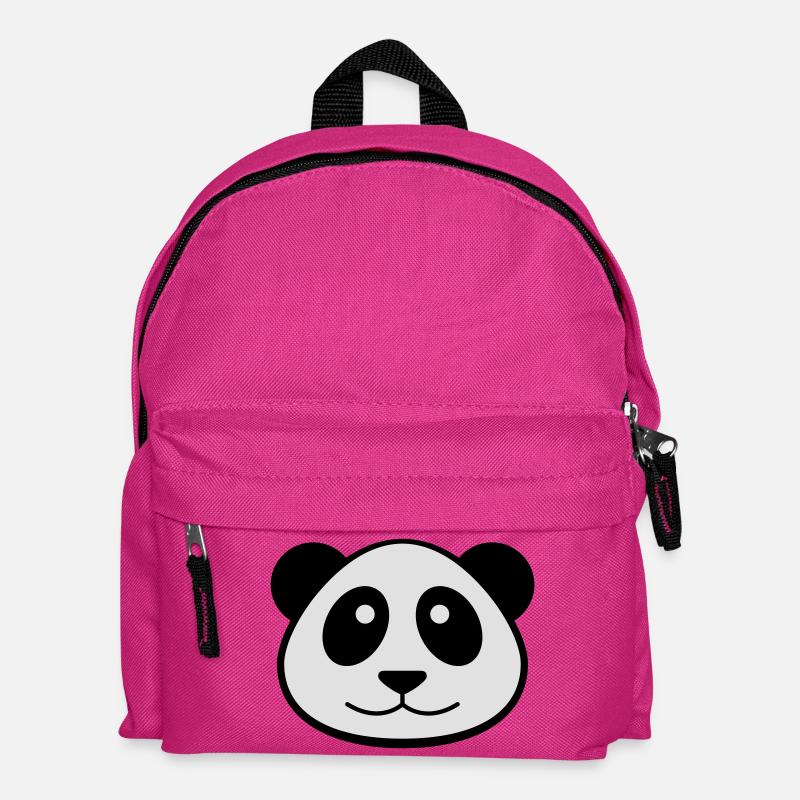 Panda Face - Kinder Rucksack - Fuchsia