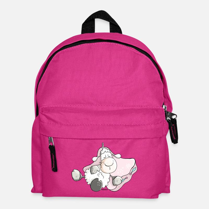 Verträumtes Schlafschaf - Schafe - Kinder Rucksack - Fuchsia