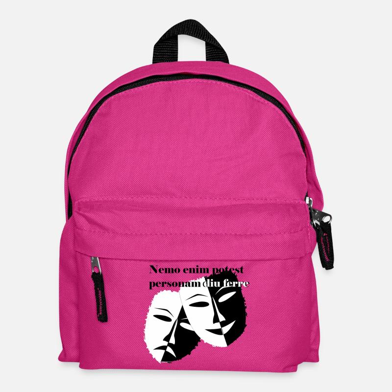 Latein Sprüche Masken Rom Geschenkidee witzig - Kinder Rucksack - Fuchsia
