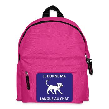 I give my tongue to the cat - Kids' Backpack - fuchsia - Front