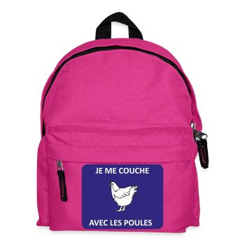 I go to bed with the chickens - Kids' Backpack - fuchsia - Front