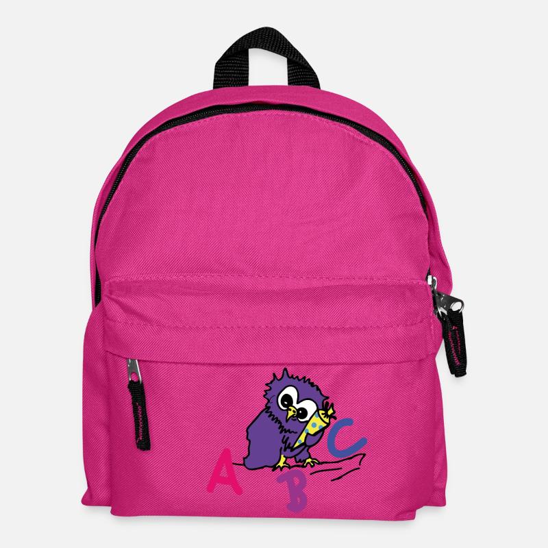 ABC Eule - Kinder Rucksack - Fuchsia