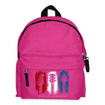 Flag Trio Guitars Grunge - Kids' Backpack - fuchsia - Front