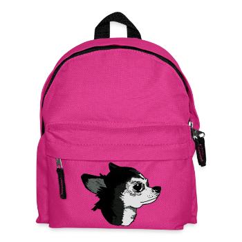 Illustration de chien tendre de style mignon - Sac à dos Enfant - fuchsia - Devant