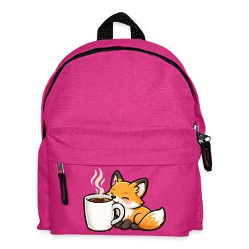 Kuschelfuchs mit Kaffee - Kinder Rucksack - Fuchsia - Vorne