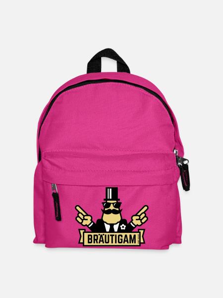 Bräutigam Handzeichen (Polterabend / JGA / 3C) - Kinder Rucksack - Fuchsia
