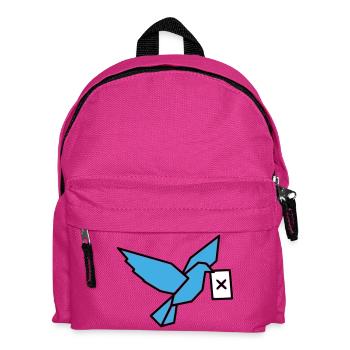 Carrier Pigeon Ballot Bird Multicolored - Kids' Backpack - fuchsia - Front