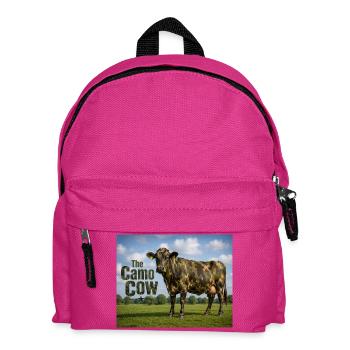 Vache camouflage dans la prairie - Sac à dos Enfant - fuchsia - Devant