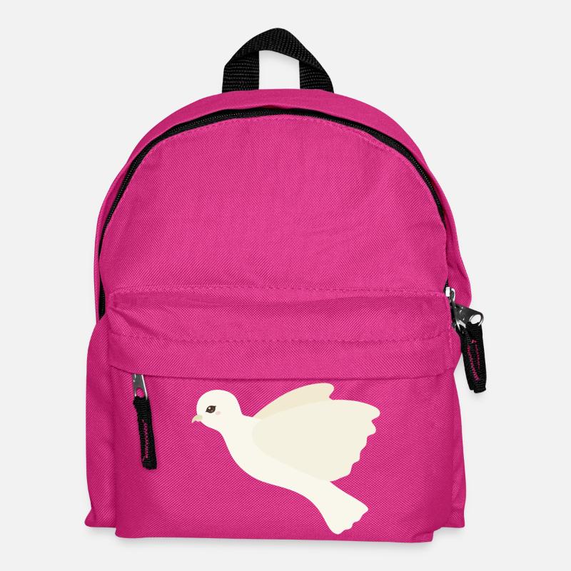 Ivory Dove in Flight - Kids' Backpack - fuchsia