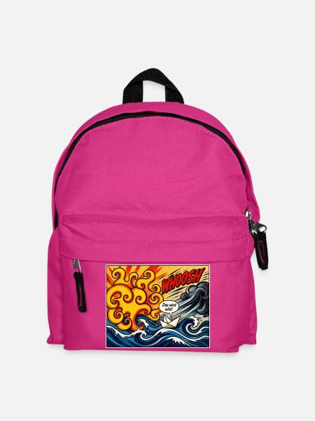 Retro Comic Papierboot - Das wird wild! - Kinder Rucksack - Fuchsia