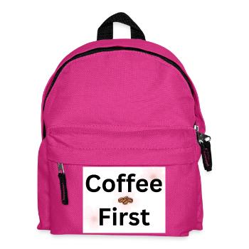 Coffee First Floral Bloom - Kids' Backpack - fuchsia - Front