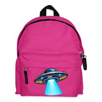 UFO Lichtstrahl Alien-Design - Kinder Rucksack - Fuchsia - Vorne
