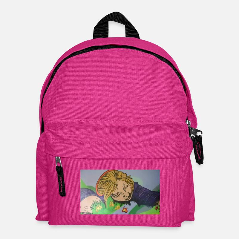 Träumendes Mädchen - Kinder Rucksack - Fuchsia