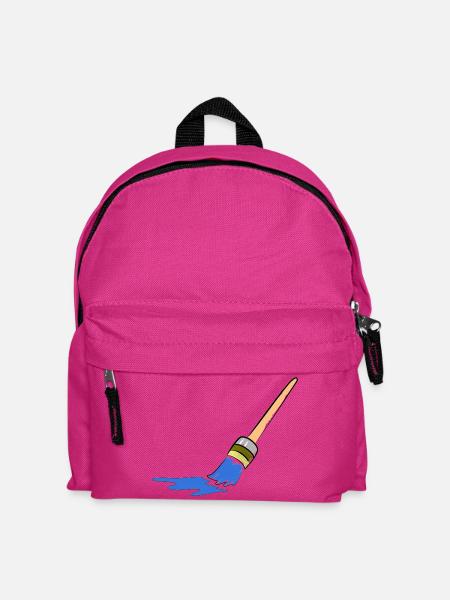 Abstrakte Pinselkunst für kreative Köpfe - Kinder Rucksack - Fuchsia