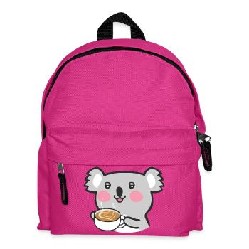 Koala-Kaffee-Cheer - Kinder Rucksack - Fuchsia - Vorne