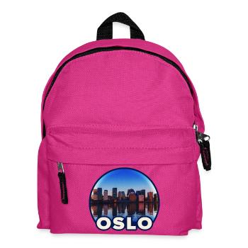 Oslo Skyline Reflection - Kids' Backpack - fuchsia - Front