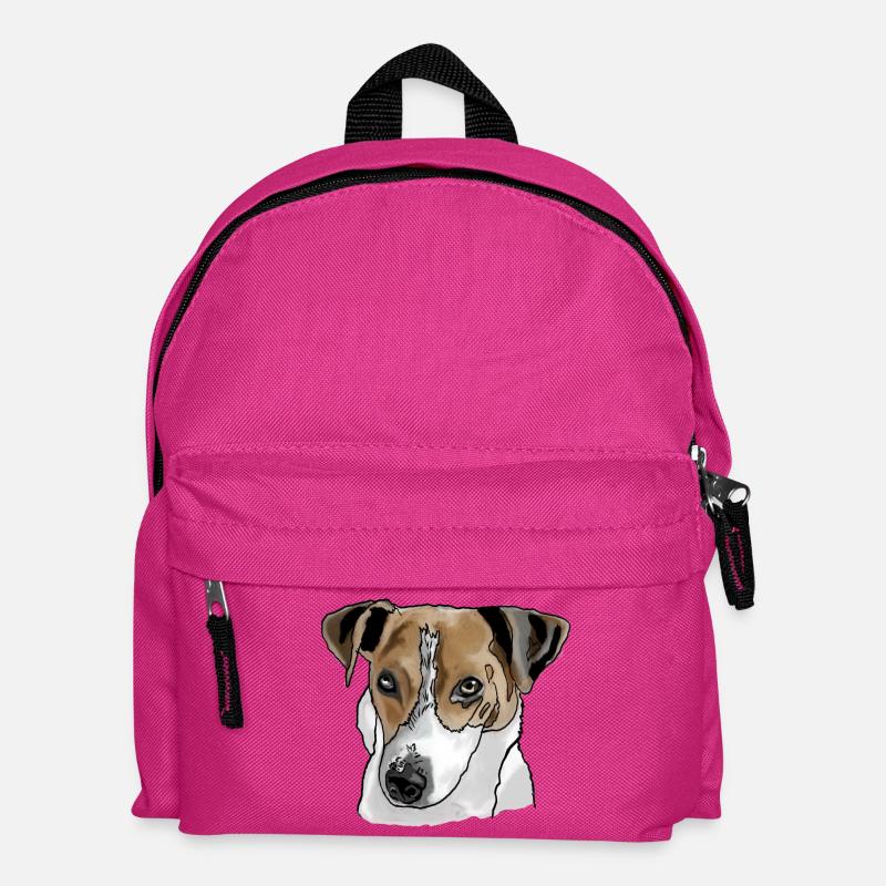 Jack Russel Terrier - Kinder Rucksack - Fuchsia