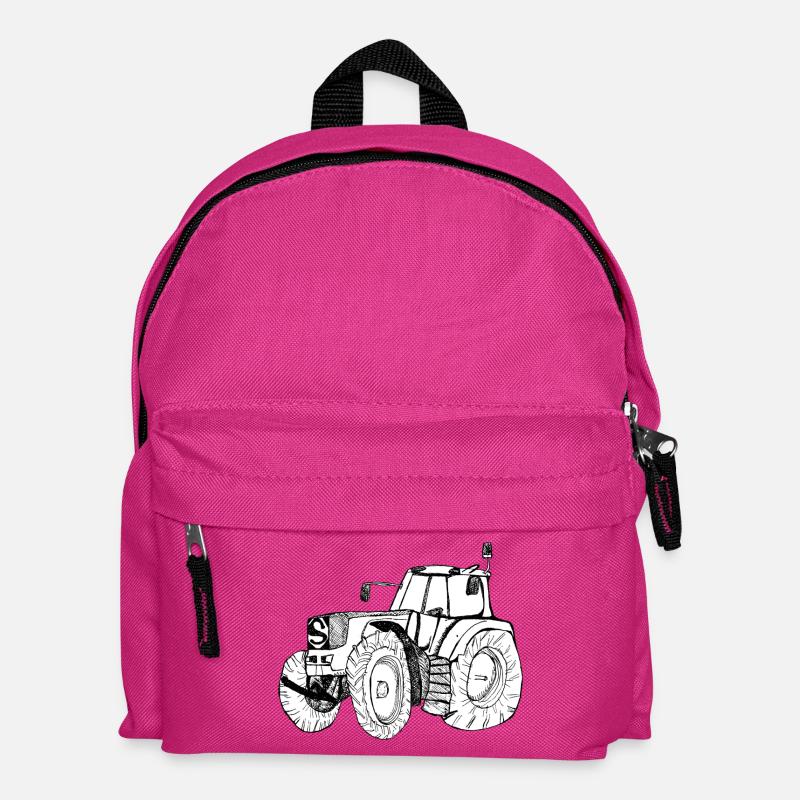 Traktor - Kinder Rucksack - Fuchsia