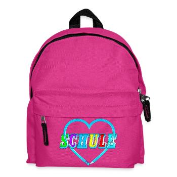 Crayon Coeur Police Ecole Bleu Rentrée - Sac à dos Enfant - fuchsia - Devant