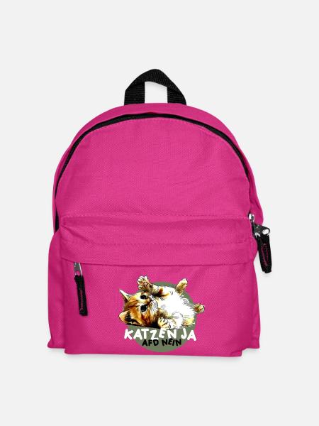 Süße Katze Ja, Partei AfD Nein - Kinder Rucksack - Fuchsia