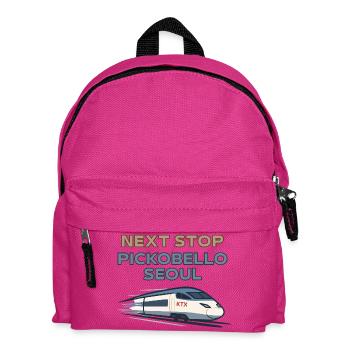 Next Stop Pickobello Seoul – Korean Train Vibes - Kids' Backpack - fuchsia - Front
