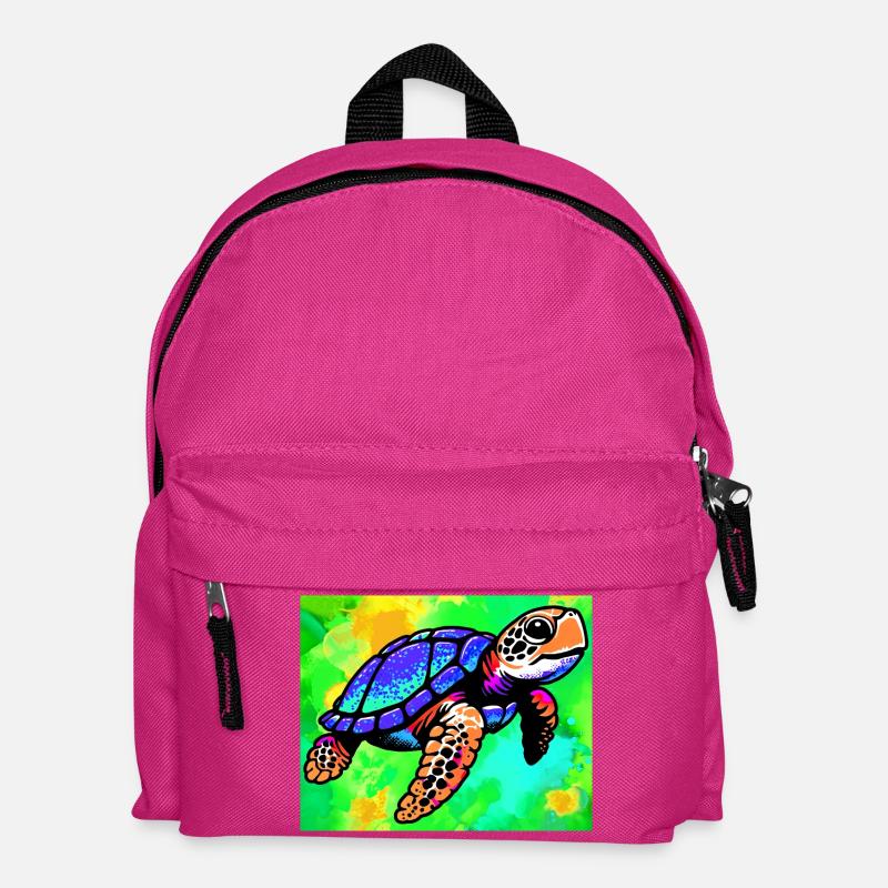Schildkröte - Kinder Rucksack - Fuchsia