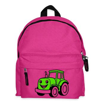 Tractor children - Kids' Backpack - fuchsia - Front