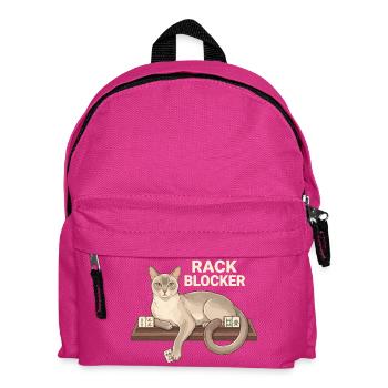 Mahjong Rack Blocker Cat - Kids' Backpack - fuchsia - Front