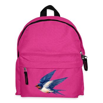 Water-coloured blue swallow - Kids' Backpack - fuchsia - Front