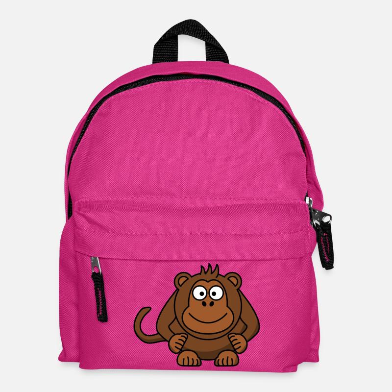 Affe - Kinder Rucksack - Fuchsia
