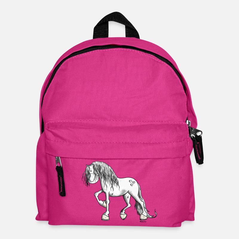 Edles Barockpferd - Kinder Rucksack - Fuchsia